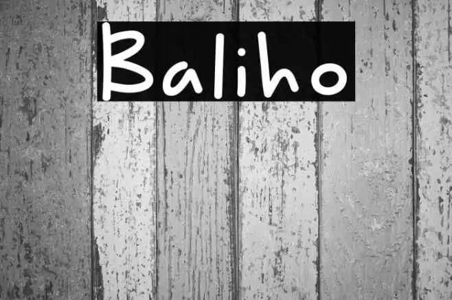Baliho Font examples