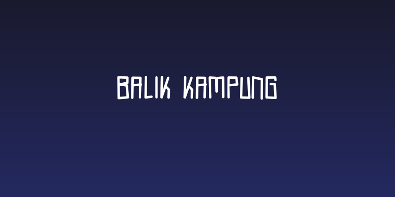 Balik Kampung Social Header