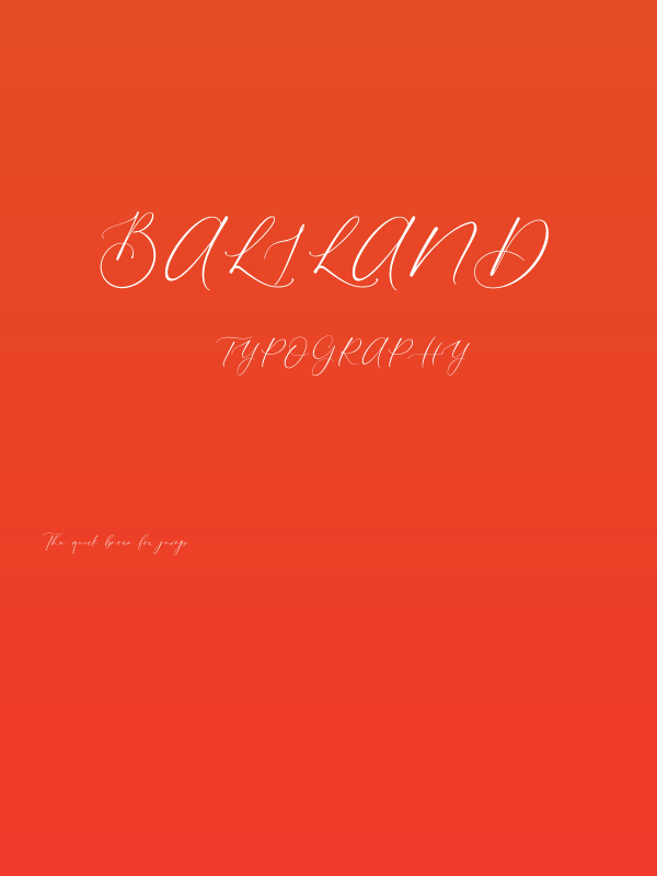Baliland Poster