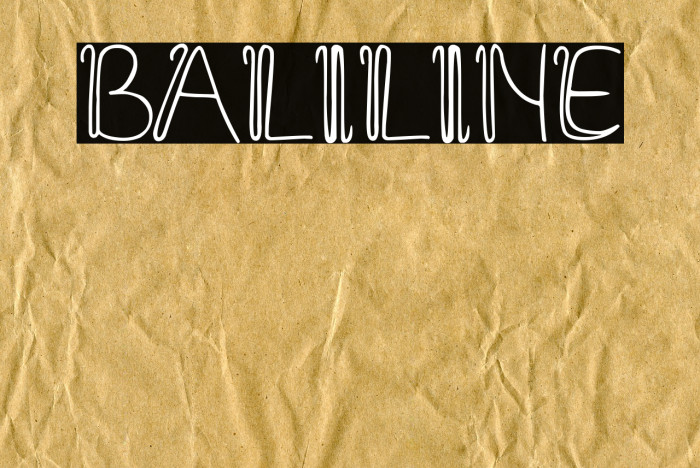 Baliline Font examples