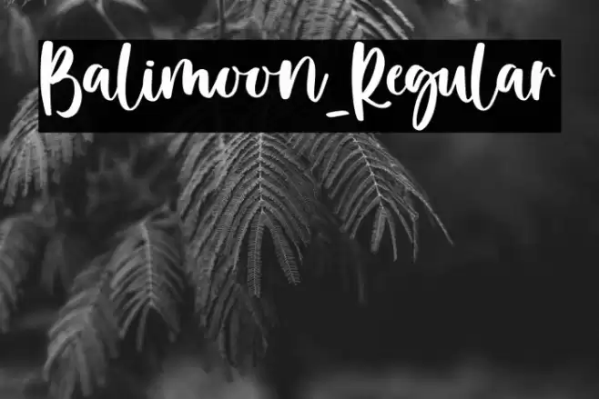Balimoon-Regular Font examples