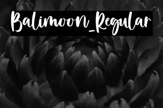 Balimoon-Regular Font examples