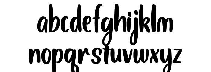 Balimoon Font LOWERCASE