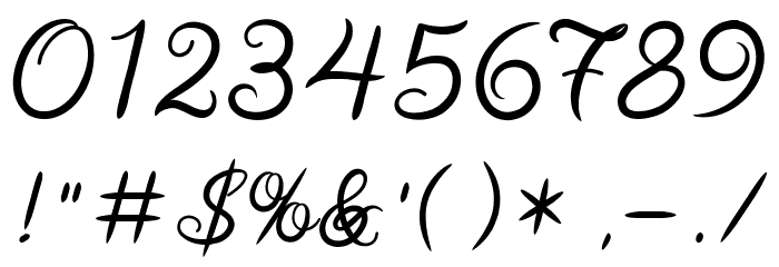 Baline Script Font OTHER CHARS