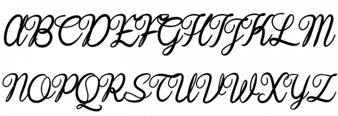 Baline Script Шрифта ВЕРХНИЙ