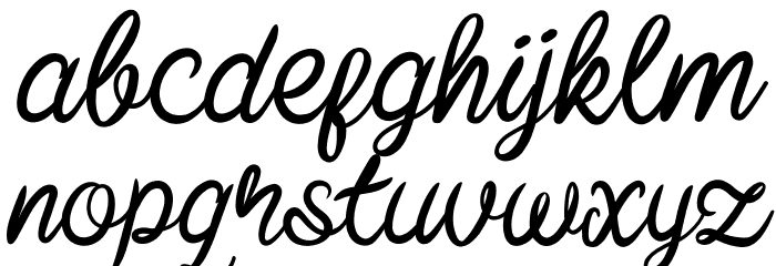 Baline Script Font LOWERCASE
