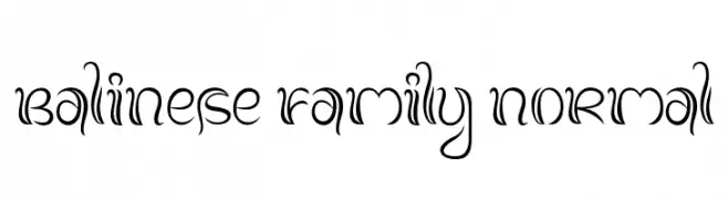 Balinese Family Normal  Fuentes Gratis Descargar