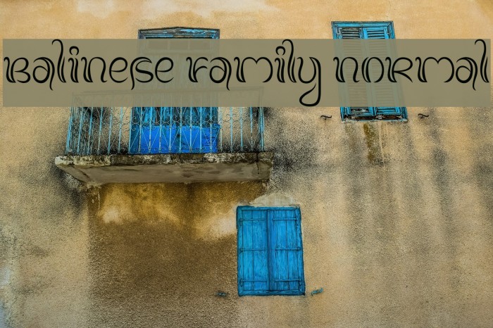 Balinese Family Normal Example 1