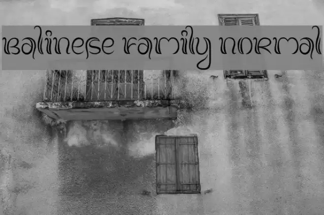 Balinese Family Normal Font examples