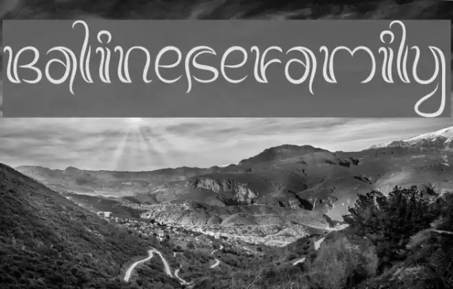 BalineseFamily Font examples