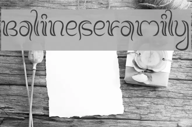 BalineseFamily Font examples