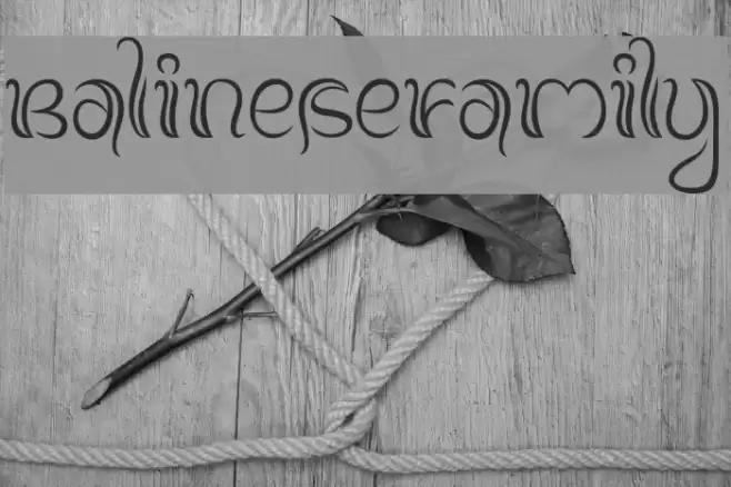 BalineseFamily Font examples