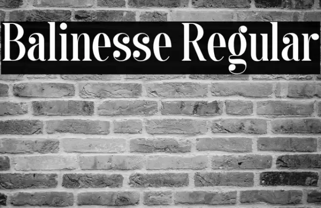 Balinesse Regular Font examples