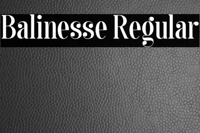 Balinesse Regular Font examples