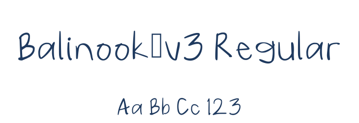 Balinook_v3 Regular Font Preview