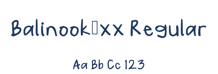 Balinook_xx Regular Font Preview