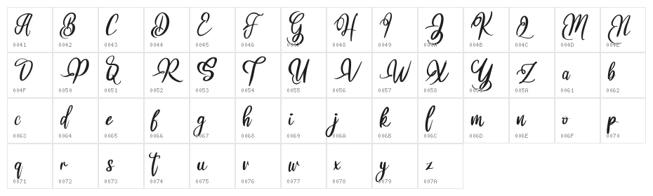 Balisa FREE Character Map