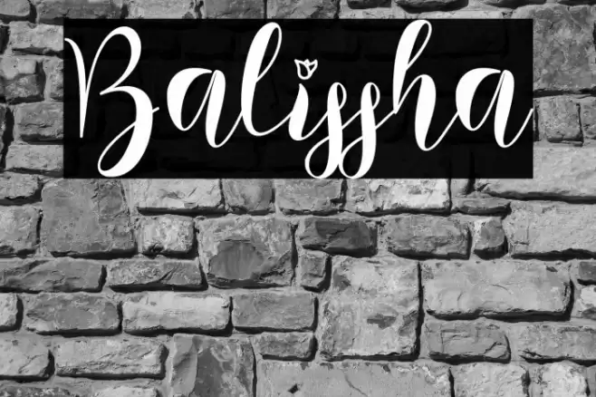 Balissha Font examples