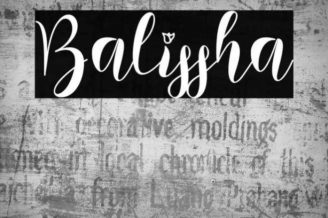 Balissha Font examples
