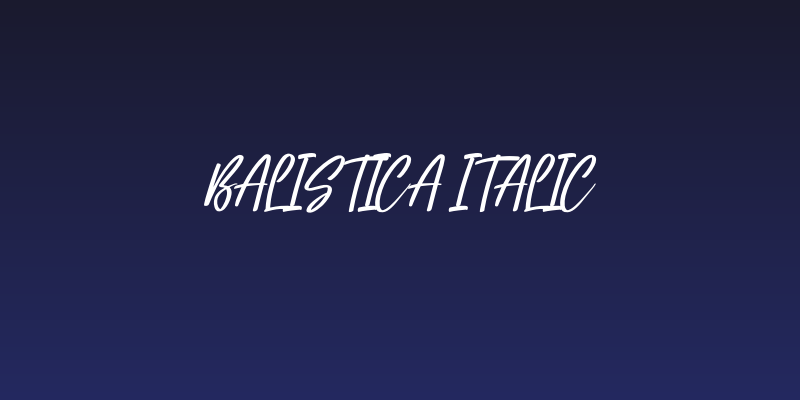 Balistica Italic Social Header