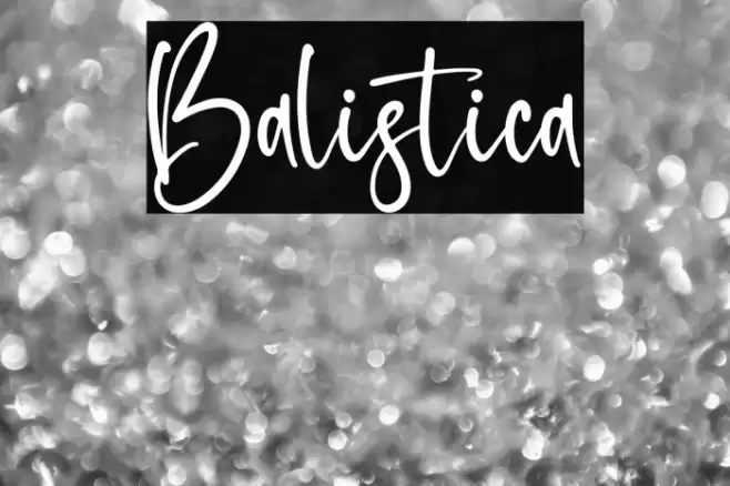 Balistica Font examples