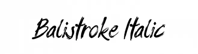 Balistroke Italic  Frei Schriftart Herunterladen