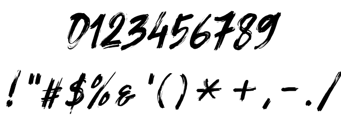 Balistroke Italic Font OTHER CHARS