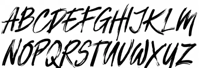 Balistroke Italic 字体 大写