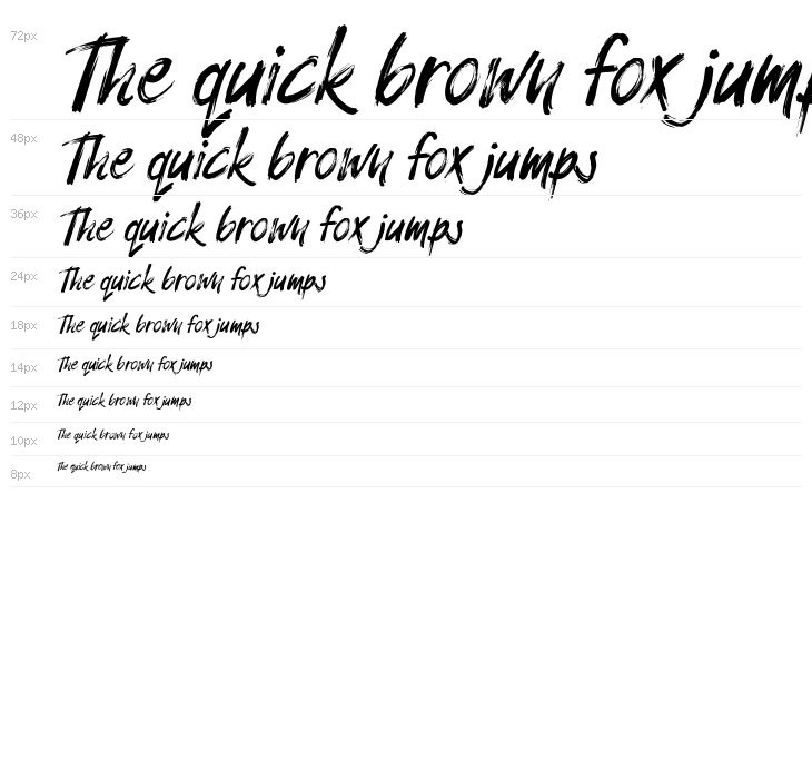 Balistroke Italic Waterfall