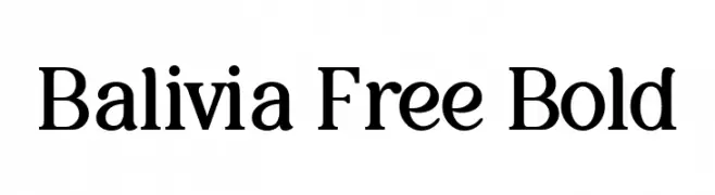 Balivia Free Bold  フリーフォントのダウンロード