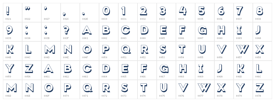 Baliw Regular Character Map