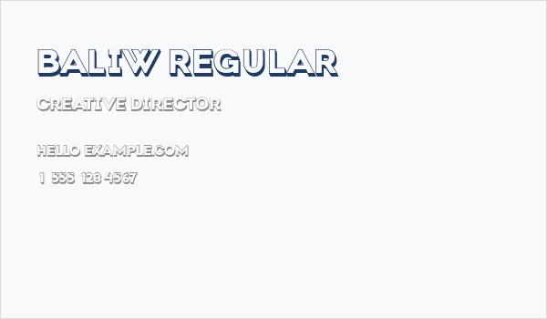 Baliw Regular Business Card