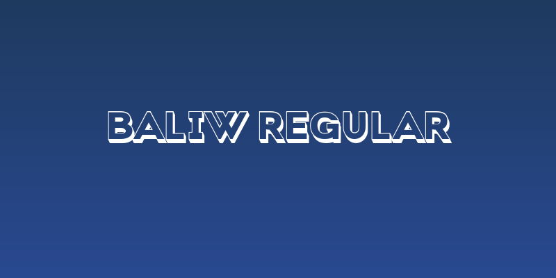 Baliw Regular Social Header