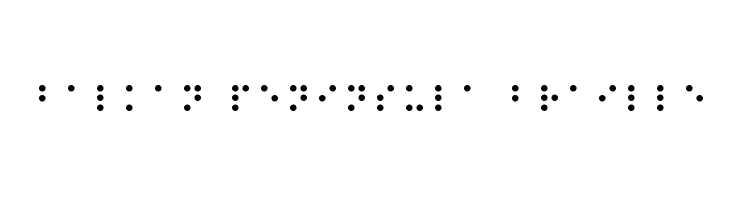 Balkan Peninsula Braille Font
