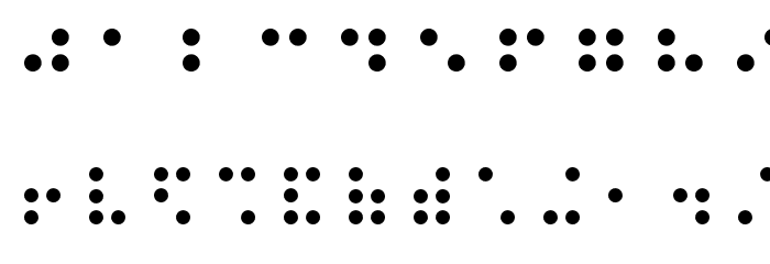 Balkan Peninsula Braille Font OTHER CHARS