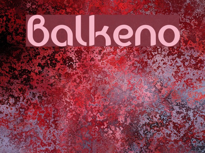 Balkeno Font examples