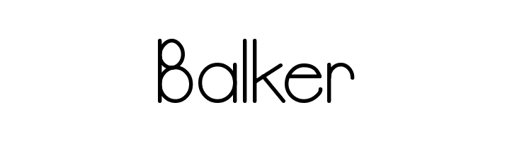 Balker फ़ॉन्ट