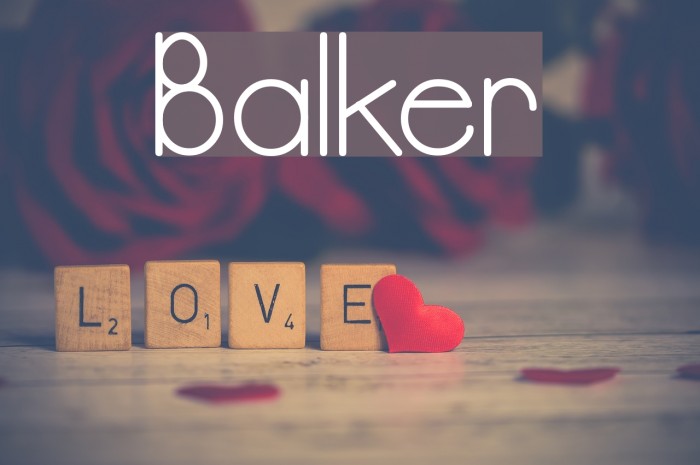 Balker फ़ॉन्ट examples