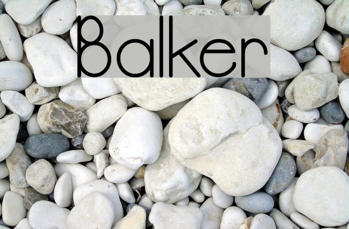 Balker फ़ॉन्ट examples
