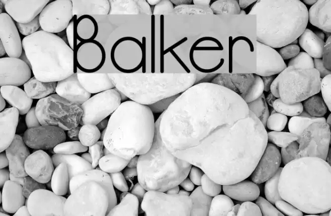 Balker Font examples