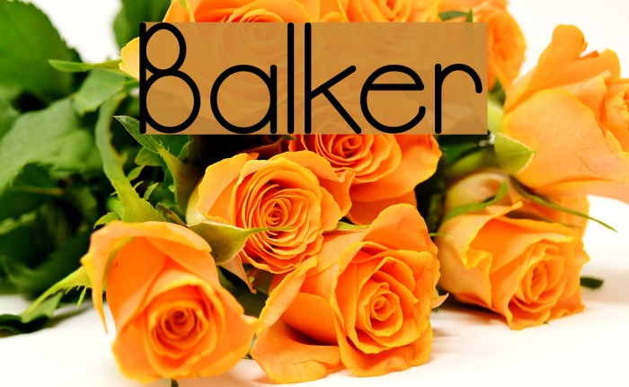 Balker फ़ॉन्ट examples