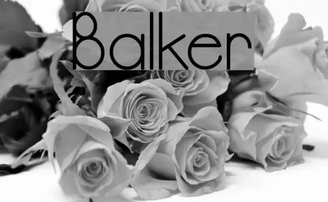Balker Font examples