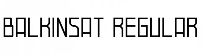 Balkinsat Regular  フリーフォントのダウンロード