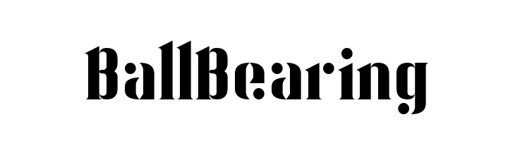 Ball Bearing Font