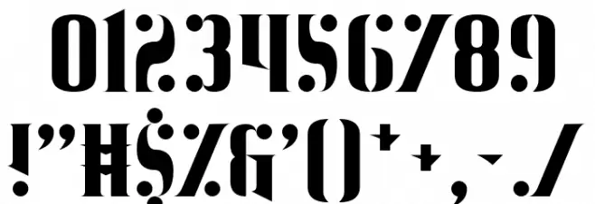 Ball Bearing Font OTHER CHARS