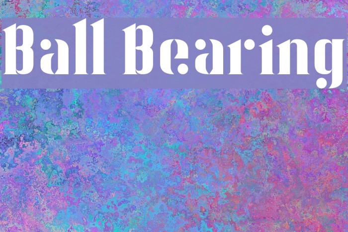 Ball Bearing Font examples
