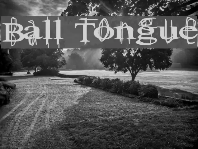 Ball Tongue フォント examples
