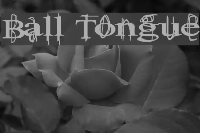 Ball Tongue フォント examples