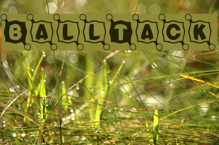 BallTack Font examples