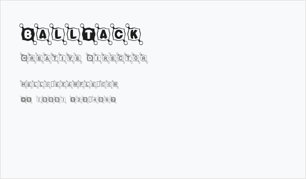 BallTack Business Card